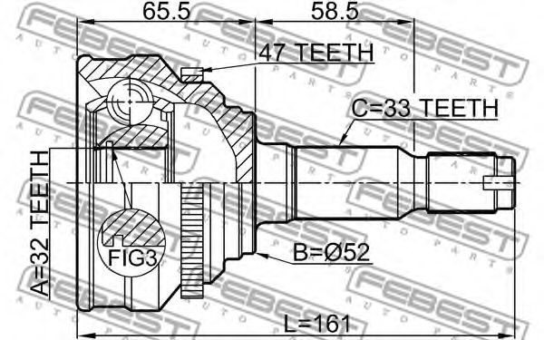 ШРУС FEBEST 1110-009A47 - Фото 1