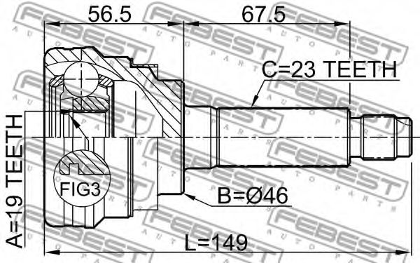 ШРУС FEBEST 1110-M100 - Фото 1