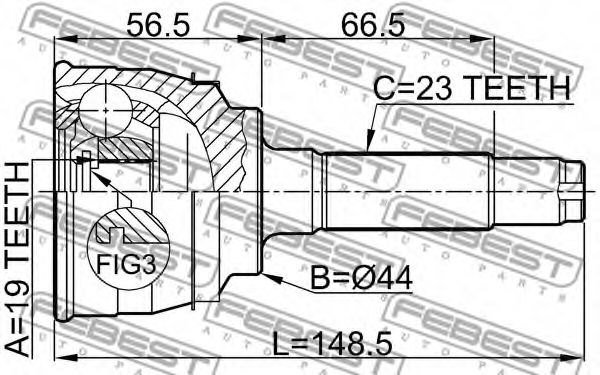 ШРУС FEBEST 1110-TICO - Фото 1
