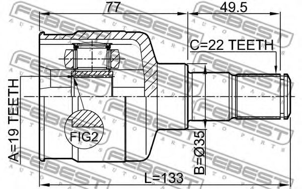 ШРУС FEBEST 1111-MAT - Фото 1