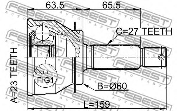 ШРУС FEBEST 1210-006 - Фото 1