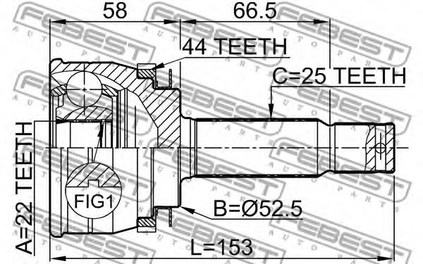 ШРУС FEBEST 1210-ACCA44 - Фото 1