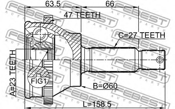 ШРКШ FEBEST 1210-EFATA47 - Фото 1
