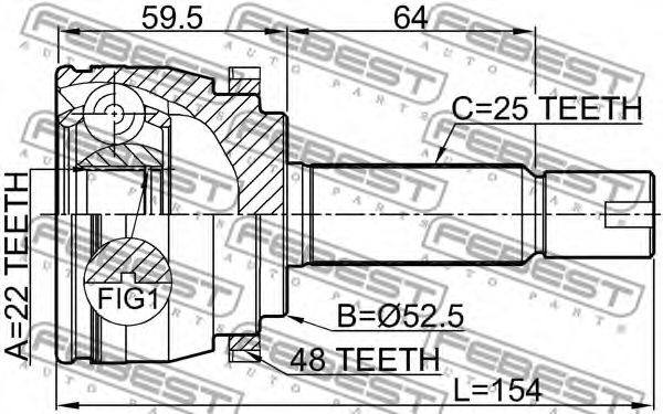 ШРКШ FEBEST 1210-SOLA48 - Фото 1