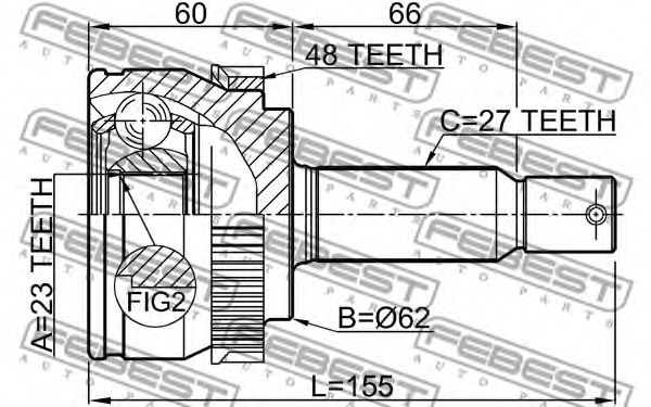 ШРУС FEBEST 1210-TUC20A48 - Фото 1