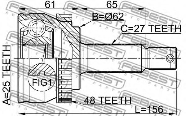 ШРКШ FEBEST 1210-TUCA48 - Фото 1