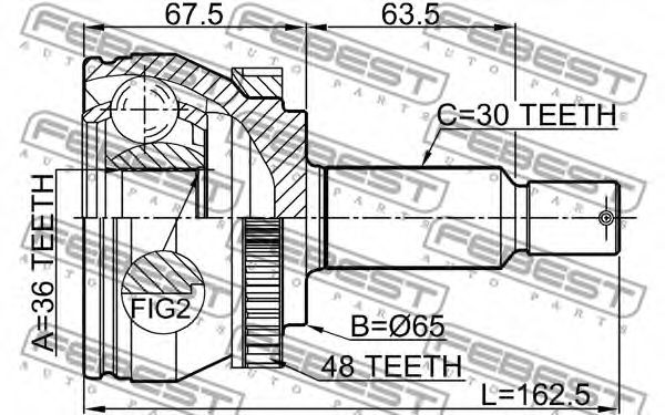 ШРУС FEBEST 1210-TUCMTA48 - Фото 1