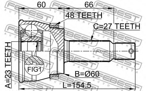 ШРУС FEBEST 1210-TUCRRA48 - Фото 1