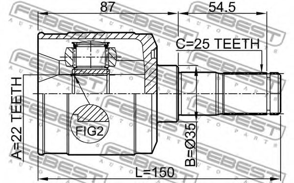 ШРУС FEBEST 1211-ACCAT - Фото 1