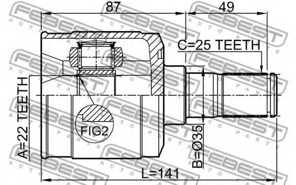 ШРУС FEBEST 1211-ACCMT - Фото 1