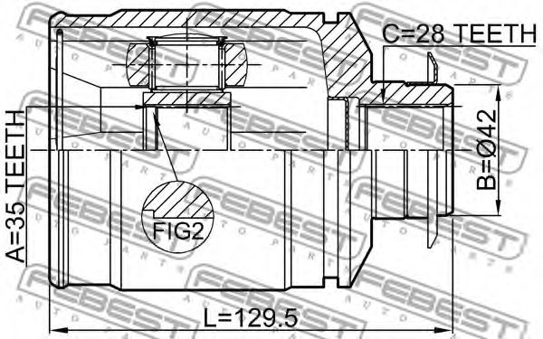 ШРУС FEBEST 1211-CMRH - Фото 1