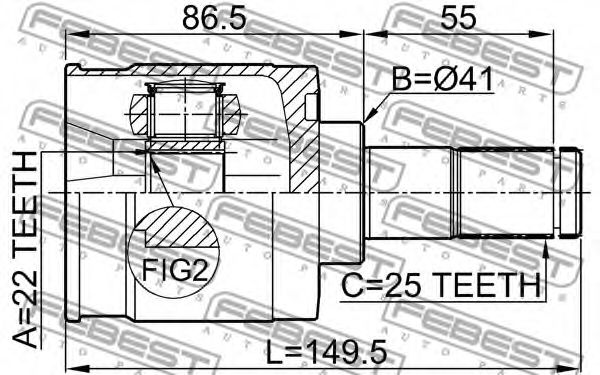 ШРУС FEBEST 1211-ELN - Фото 1