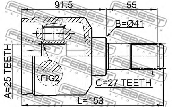 ШРУС FEBEST 1211-NF - Фото 1