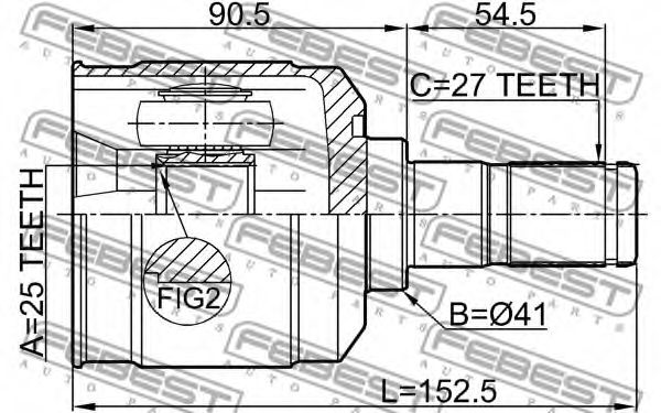 ШРУС FEBEST 1211-SANFE24 - Фото 1