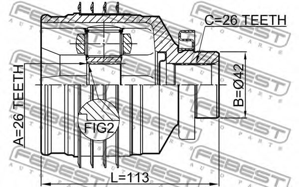 ШРУС FEBEST 1211-SFMTRH - Фото 1