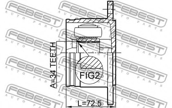 ШРУС FEBEST 1211-TERRH - Фото 1