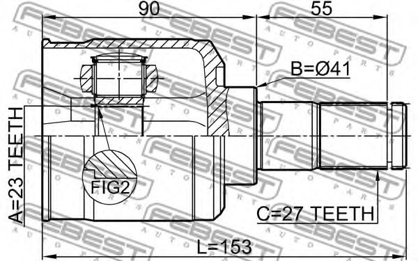 ШРУС FEBEST 1211-TUC20AT - Фото 1