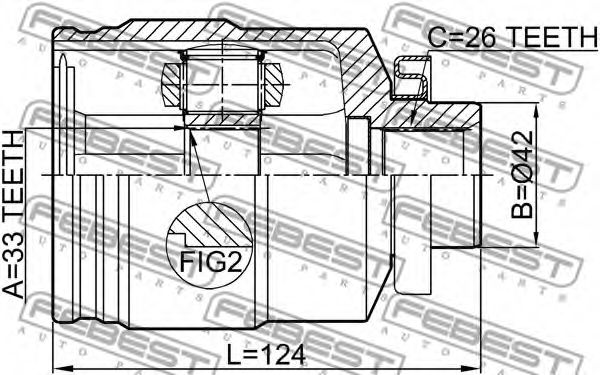 ШРУС FEBEST 1211-TUC27RH - Фото 1