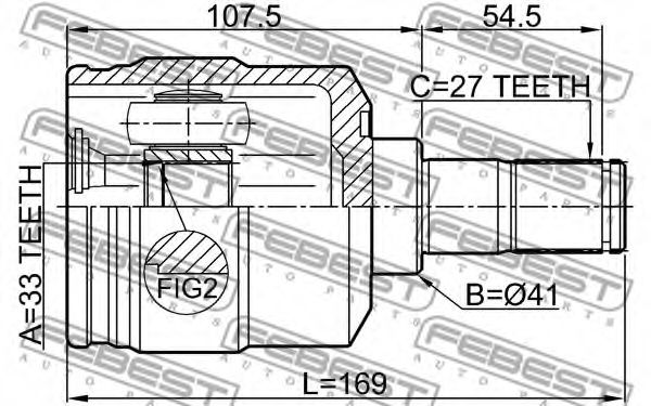 ШРУС FEBEST 1211-TUC4WDLH - Фото 1