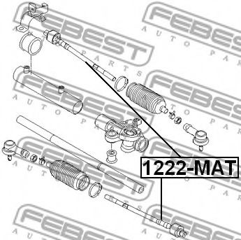 Рулевая тяга FEBEST 1222-MAT - Фото 1
