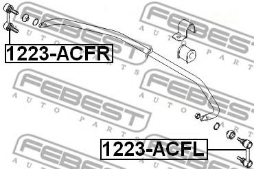 Тяга / стійка стабілізатора FEBEST 1223-ACFL - Фото 1