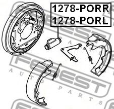 Колесный тормозной цилиндр FEBEST 1278-PORL - Фото 1