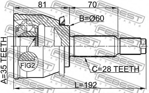 ШРКШ FEBEST 1410-REXI - Фото 1