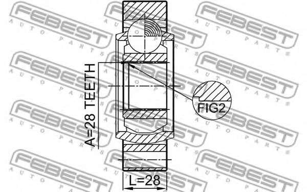 ШРУС FEBEST 1411-REXR - Фото 1