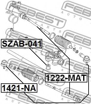 Наконечник рулевой тяги FEBEST 1421-NA - Фото 1
