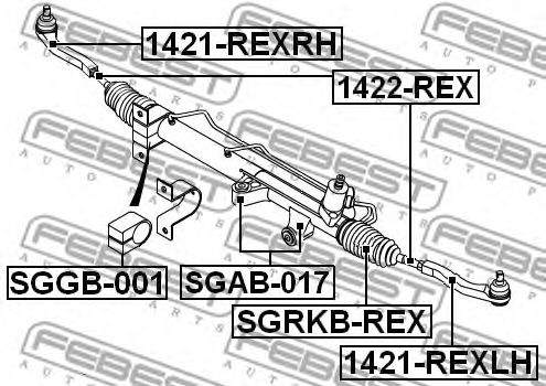 Рулевая тяга FEBEST 1422-REX - Фото 1