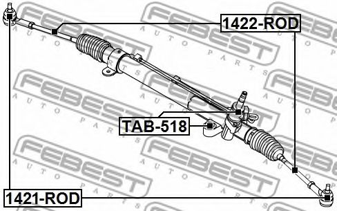 Рулевая тяга FEBEST 1422-ROD - Фото 1