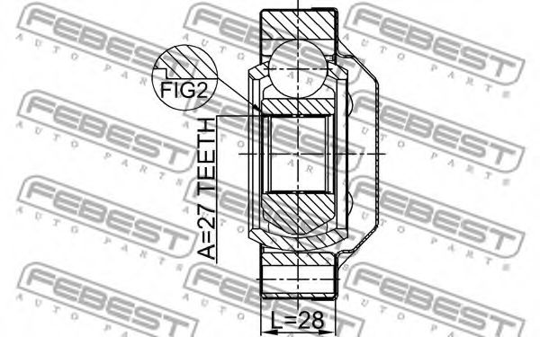 ШРУС FEBEST 1611-001R - Фото 1