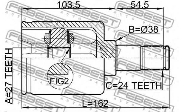 ШРУС FEBEST 1611-203RH - Фото 1