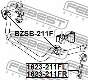 Тяга / стійка стабілізатора FEBEST 1623-211FL - Фото 1