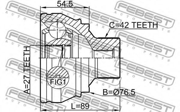ШРКШ FEBEST 1710-Q5 - Фото 1