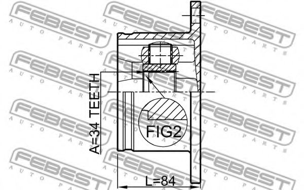 ШРУС FEBEST 1711-A4 - Фото 1