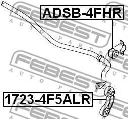 Тяга / стійка стабілізатора FEBEST 1723-4F5ALR - Фото 1