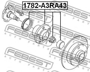 Ступица колеса FEBEST 1782-A3RA43 - Фото 1