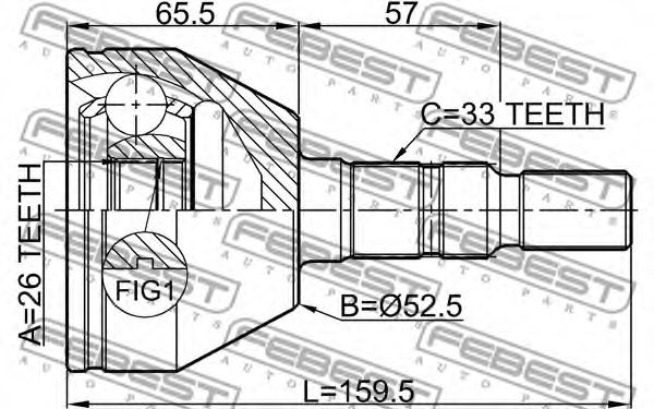 ШРУС FEBEST 1810-Z20 - Фото 1