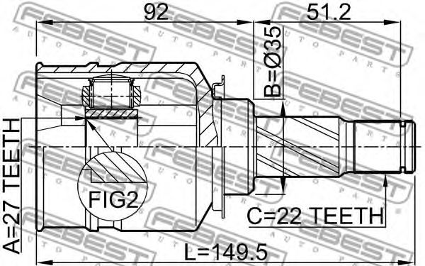 ШРУС FEBEST 1811-Z14 - Фото 1