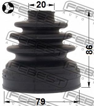 Пыльник ШРУСА FEBEST 1915-X3T - Фото 1