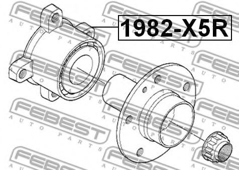 Ступица колеса FEBEST 1982-X5R - Фото 1