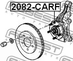 Ступица колеса FEBEST 2082-CARF - Фото 1