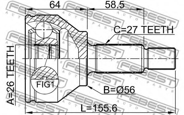 ШРКШ FEBEST 2110-CAK - Фото 1