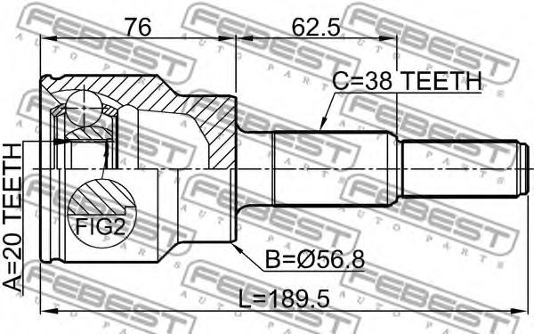 ШРУС FEBEST 2110-EXPLR - Фото 1