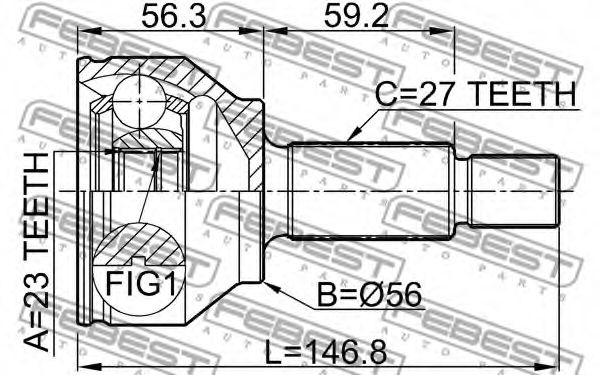ШРУС FEBEST 2110-GE - Фото 1
