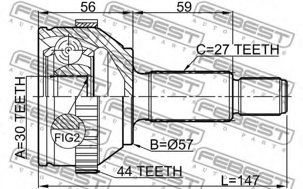 ШРКШ FEBEST 2110-MONA44 - Фото 1
