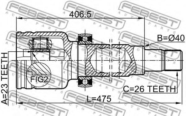 ШРКШ FEBEST 2111-CB420RH - Фото 1