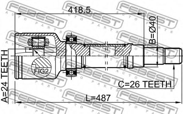 ШРУС FEBEST 2111-TC7RH - Фото 1