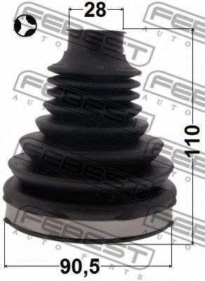 Пыльник ШРУСА FEBEST 2115-TKE4WDT - Фото 1